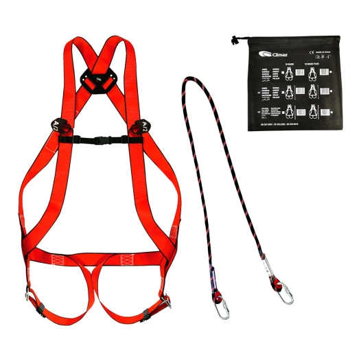 kit harnais antichute 10 basic plus, 2 points d'ancrage, corde ø11 mm, connecteur mod30