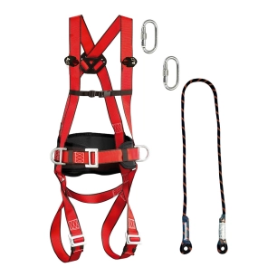 kit harnais maxipro, 2 points d'ancrage, longe 1,5 m, 2 connecteurs climax30