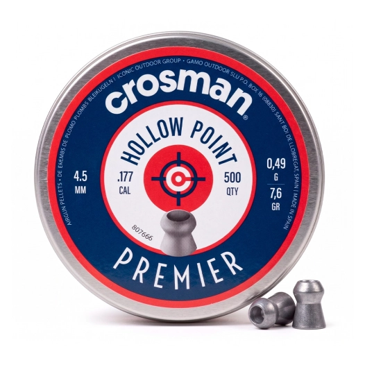 plombs hollow point calibre 4,5 mm (.177), 0,49 g (7,6 gr), 500 unités