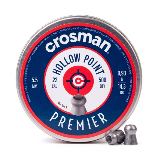 plombs hollow point calibre 5,5 mm (.22), 0,93 g (14,3 gr), 500 unités