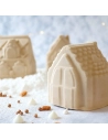 moule silicone 3d chalets de noel - carambelle sarl - scrapcooking