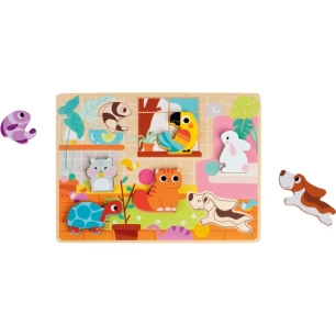 puzzle 7 piã¨ces bois 30 x 20 cm assorti prã©sentoir de 9 - wdk groupe partner