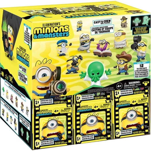 figurine 5 cm minions assortie prã©sentoir de 18 - wdk groupe partner