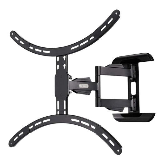 support mural tv, noir, double bras articulé, de 37 à 75 pou, charge max. 45 kg