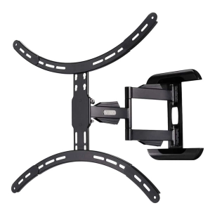 support mural tv, noir, double bras articulé, de 37 à 75 pou, charge max. 45 kg