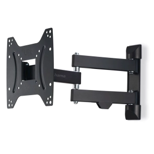 support mural téléviseur, noir, orientable, double bras, de 19 à 48 po, charge max. 20 kg