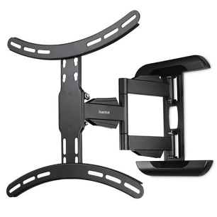 support mural téléviseur, noir, double bras orientable, de 32 à 65 po, charge max. 35 kg
