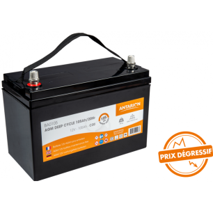 batterie agm 105ah antarion - antarion orange