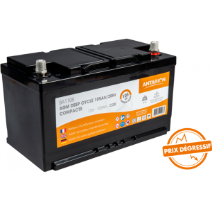 batterie agm compact 105ah antarion - antarion orange