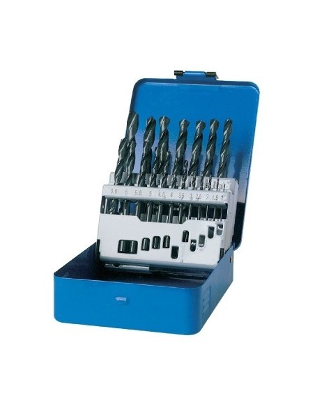 Coffret 19 forets métal HSS Tivoly Acier rapide HSS, 1-10mm - Tivoly