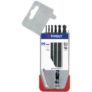 Coffret forets métaux pointe en croix 6 forets 2 à 8