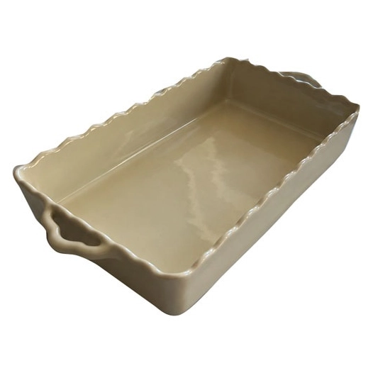 plat rect 32,7x19x7,50 ivoire festonne maria - grestel