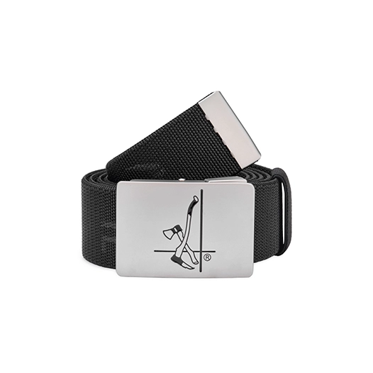 ceinture de travail robuste et élastique avec logo holzer embossé et boucle métallique sans nickel. la matière extensible assure