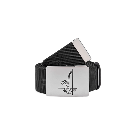 ceinture de travail robuste et élastique avec logo holzer embossé et boucle métallique sans nickel. la matière extensible assure