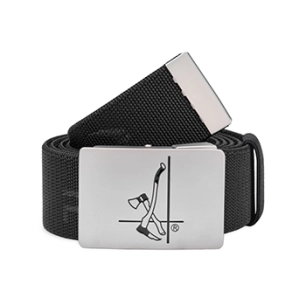 ceinture de travail robuste et élastique avec logo holzer embossé et boucle métallique sans nickel. la matière extensible assure