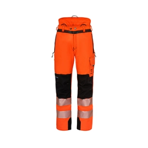 pantalon léger classe 1 avec haute visibilité classe 2 pour travaux forestiers exigeants. la protection dyneema s'associe aux te