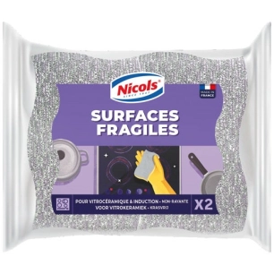 eponge grattante surfaces fragiles x2 - nicols france