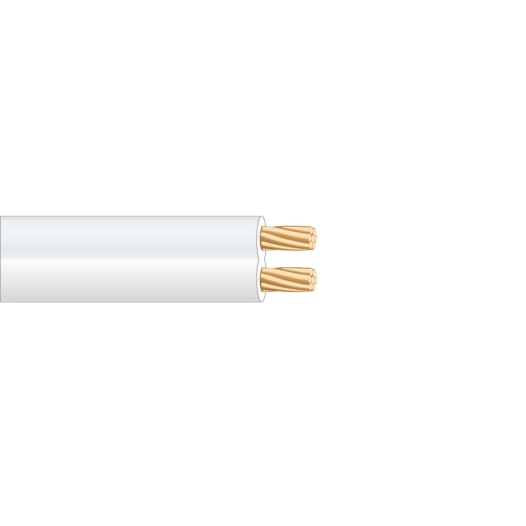 câble parallèle blanc audio 2 x 1,50 mm euro/m