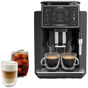espresso auto grains - 12 rec - cold brew - 1450 w - 15 bars - broyeur 260 g - rã©servoir 1,7 l - noir - gpe seb france - krups