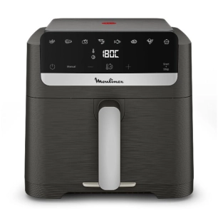 air fryer easy fry mega compact - 7,5 l - 8 programmes - 40-200 â°c - 1 700-2 020 w - gris foncã© - gpe seb france - moulinex