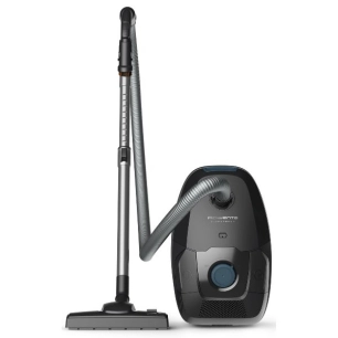 aspirateur sac silence force 7 - 900 w max - 69 db(a) - sac 4,5 l - rayon 12 m - noir & bleu - gpe seb france - rowenta