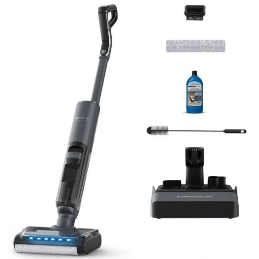 aspirateur laveur sans fil - x-clean 7 pro - 20 kpa - 530 tr/min - 50 min - auto-sã©chage 85 â°c - noir & gris - gpe seb france 