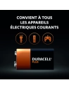 Pile Duracell Plus 9V Longue durée, puissance fiable lot de 2 - Duracell