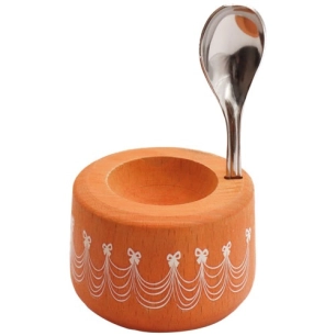 coffret piou coquetier + cuillere princesse orange - roger orfevre