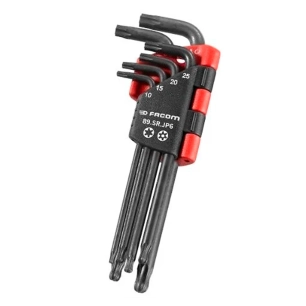 clés torx en l sphériques, jeu 6 pièces