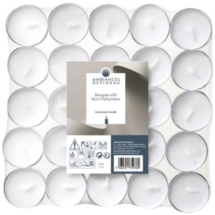 bougie chauffe-plat x 50 - diapar distribution alimentaire parisienne