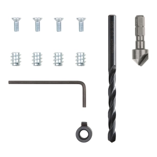 kit de réparation pour charnières à cuvette, côté meuble, 12 pièces