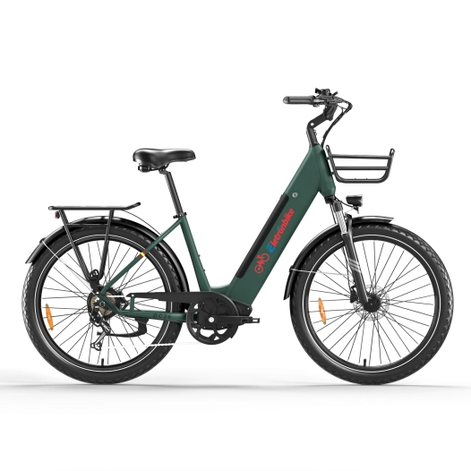 Vélo électrique hollandais grand confort Eletronbike OC26 Vert - Capteur de Couple 48V 13.5Ah Roues 26x2.5
