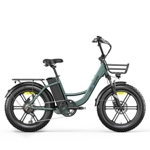 Vélo Fatbike électrique urbain Eletronbike OC20 Vert - 250W 48V 13Ah Roues 20