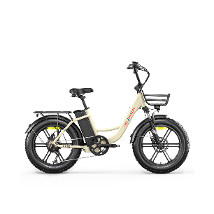 Vélo Fatbike électrique urbain Eletronbike OC20 Beige - 250W 48V 13Ah Roues 20