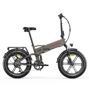 Vélo électrique pliant Fat Bike tout suspendu Eletronbike OG20 marron - 250W 48V 13Ah