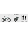 Vélo électrique pliant Fat Bike tout suspendu Eletronbike OG20 Vert - 250W 48V 13Ah