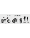 Vélo électrique pliant Fat Bike Eletronbike OD20 Noir - 250W 48V 13Ah Pneus 20x4.0