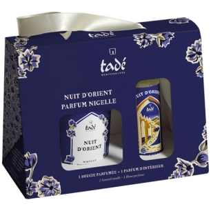 coffret senteur nuit d'orient bougie et spray nigelle - tpl ba tade pays du levant