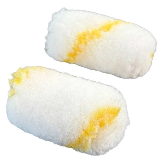 2 manchons 6cm polyester 12mm raye jaune laquage - henri savy