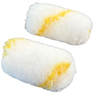 2 manchons 6cm polyester 12mm raye jaune laquage - henri savy