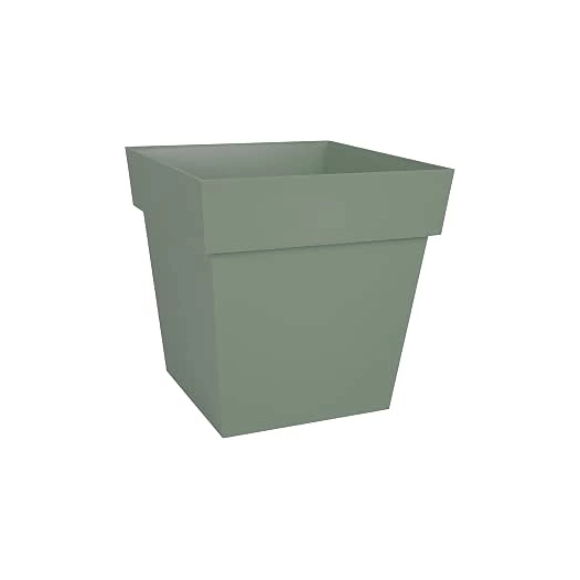Pot de fleur Carré Toscane 38 L - Vert Laurier - EDA