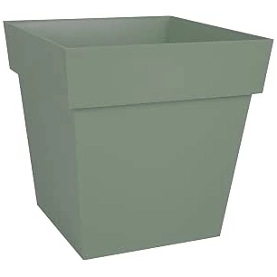 Pot de fleur Carré Toscane 38 L - Vert Laurier - EDA
