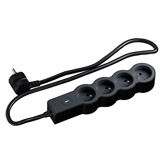 multiprise fb 4x2pt standard interrupteur 15m 1mm2 noir - legrand