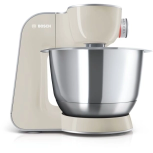 robot pã¢tissier - 1000 w - bol inox 3,9 l - 7 vitesses + turbo - gris, blanc, argent - bsh - bosch pem