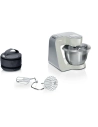 robot pã¢tissier - 1000 w - bol inox 3,9 l - 7 vitesses + turbo - gris, blanc, argent - bsh - bosch pem