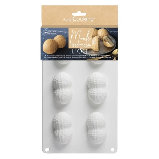 moule silicone trompe l å’il 6c cacahuete - carambelle sarl - scrapcooking