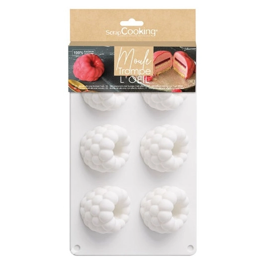 moule silicone trompe l å’il 6c framboise - carambelle sarl - scrapcooking