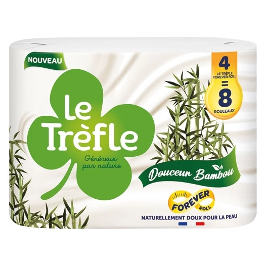 Papier Toilette Douceur Bambou Douceur, Résistance, Écologique - LE TREFLE