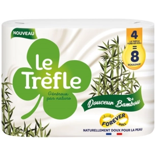 Papier Toilette Douceur Bambou Douceur, Résistance, Écologique - LE TREFLE