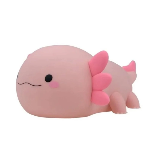 veilleuse led rechargeable modèle salamandre axolotl rose